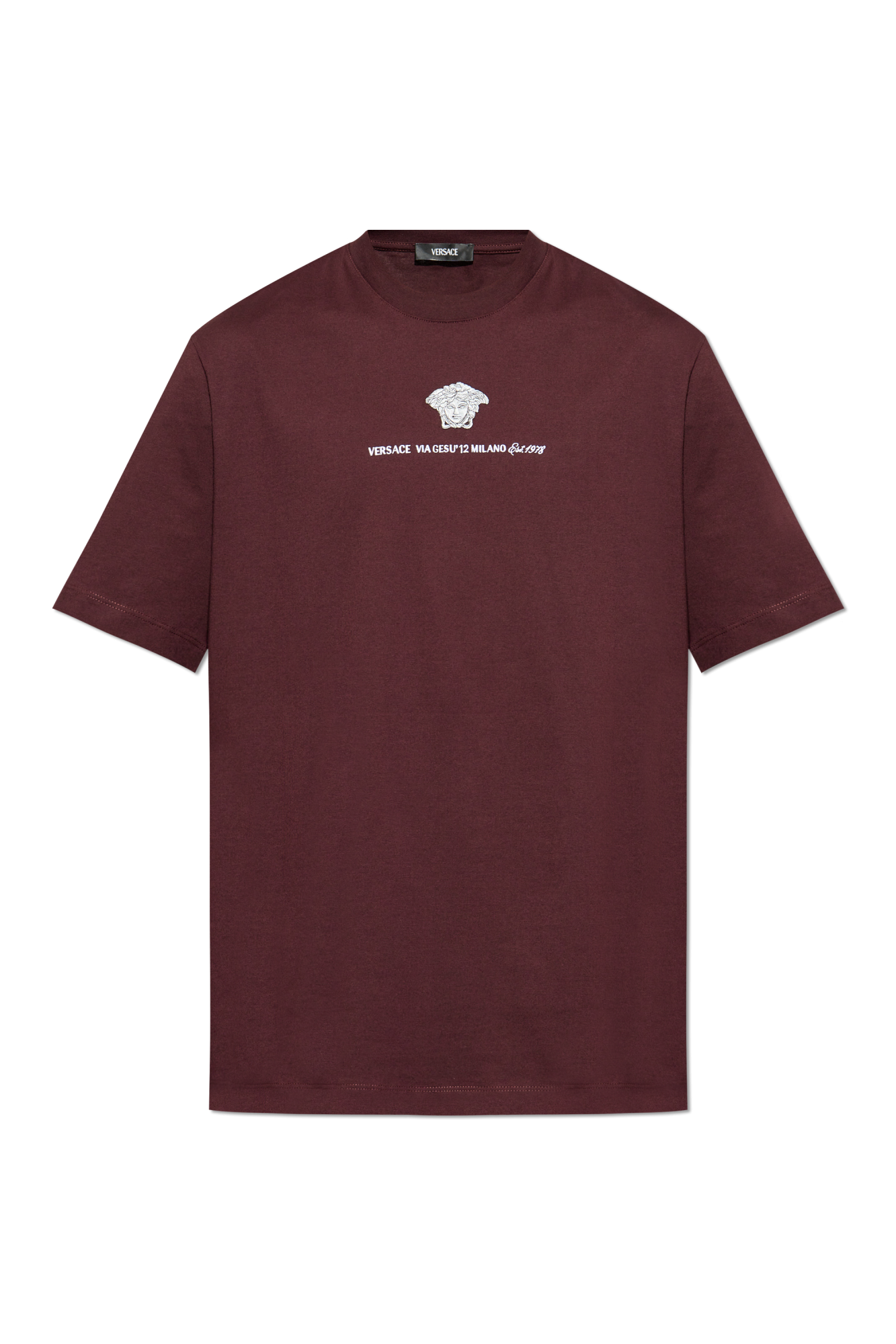 Versace T-shirt with embroidered logo | Men's Clothing | Vitkac